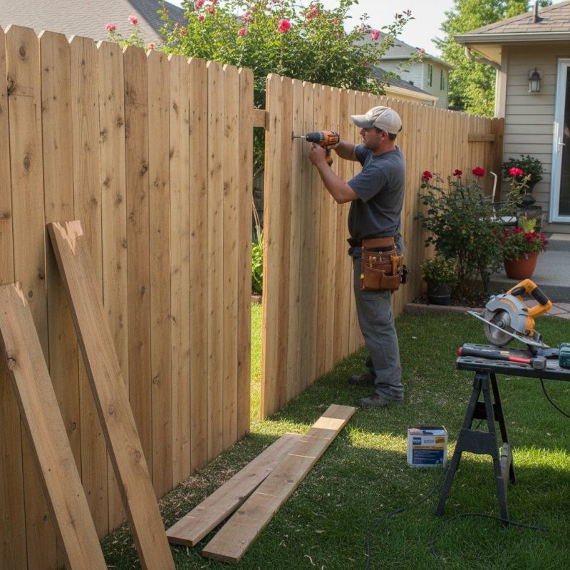 Redwood Fence Repair